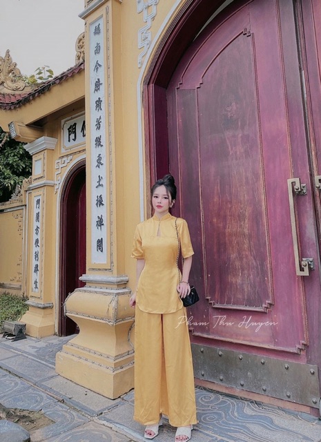 [HCM]SET ĐỒ LAM ĐI CHÙA PHỐI HOA