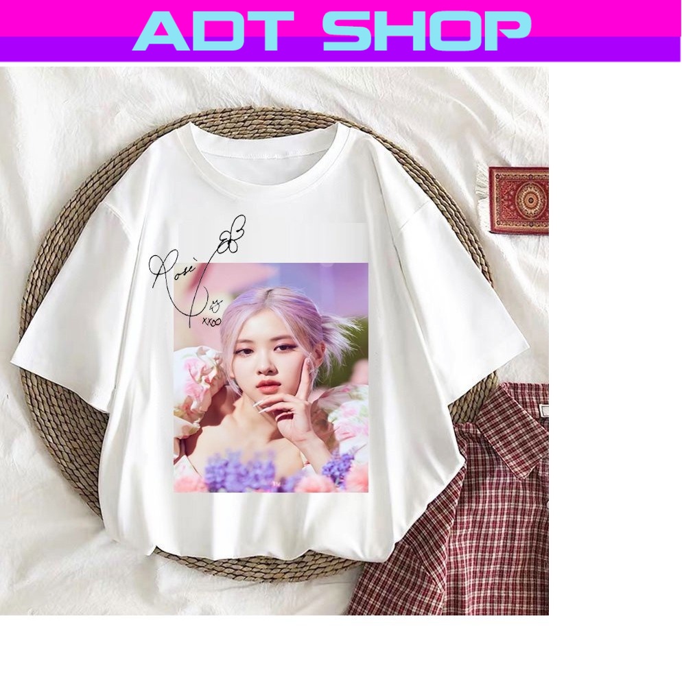 Blackpink black pink áo thun rose nhóm nhạc blackpink
