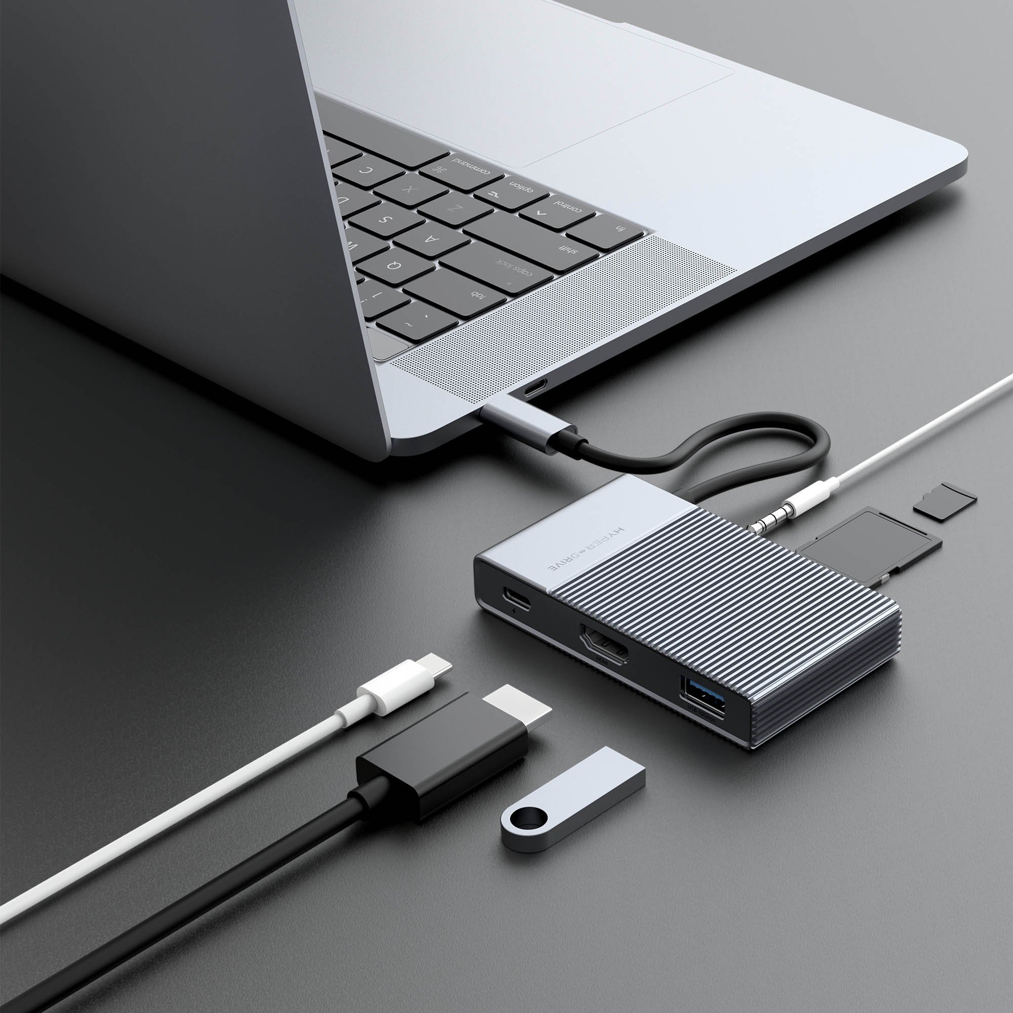 CỔNG CHUYỂN HYPERDRIVE GEN2 6-IN-1 FOR MACBOOK, IPAD PRO 2018-2020, PC & DEVICES (G206)