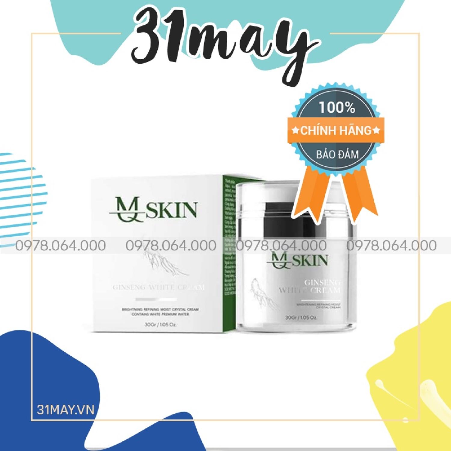 Kem Face Nhân Sâm MQ Skin Chính Hãng