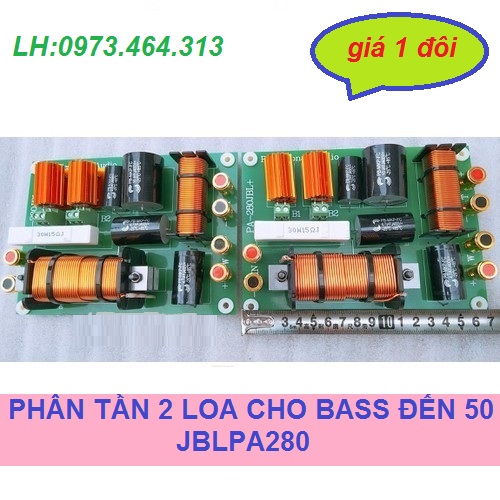 Mạch phân tần 1 bass 1 treble cho thùng loa sân khấu pa280