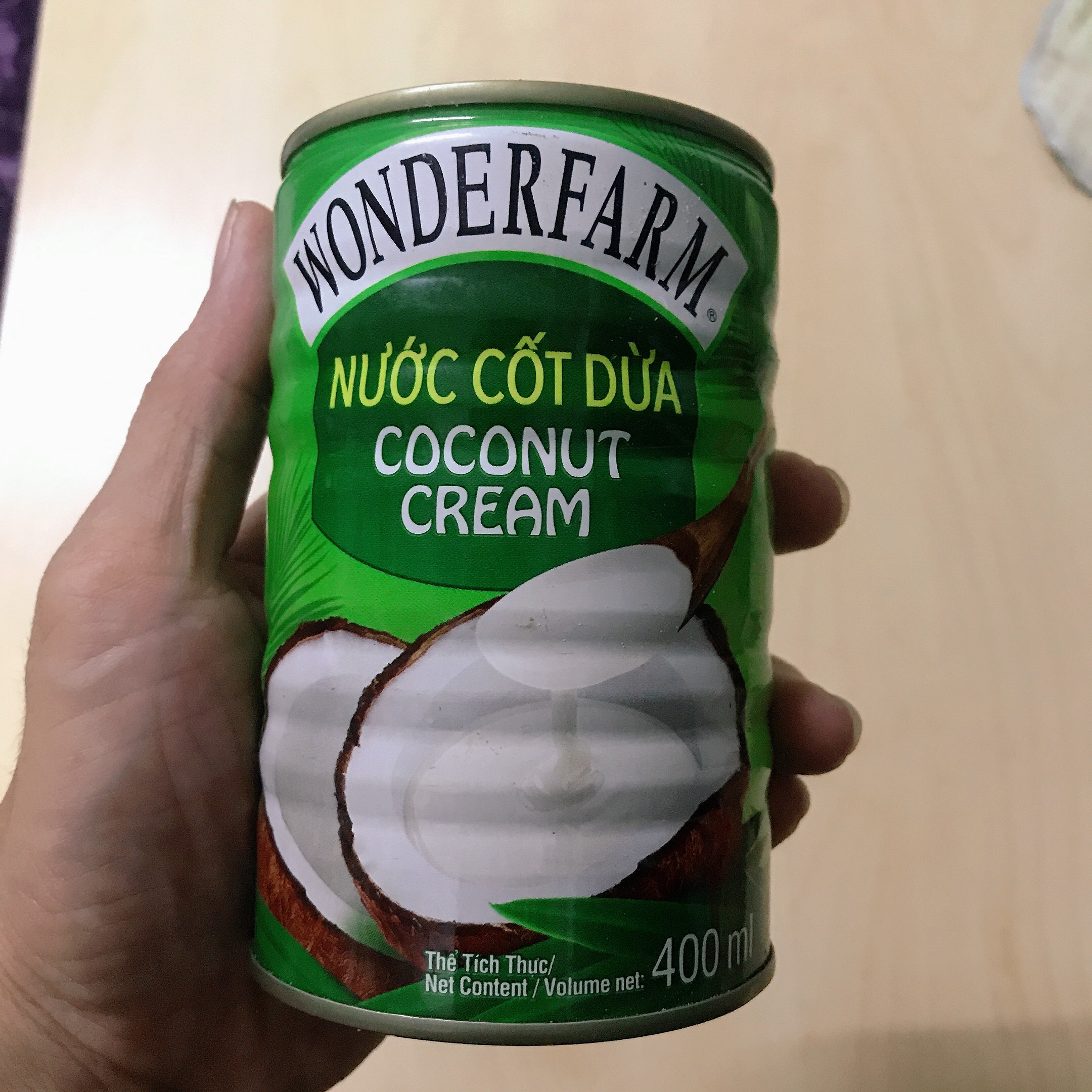 Nước Cốt Dừa Lon Wonder Farm Lon 400ml