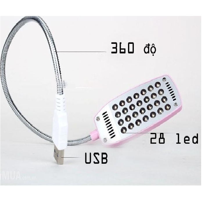 Đèn Led USB 28 Bóng Siêu Sáng ( Màu Ngẫu Nhiên)
