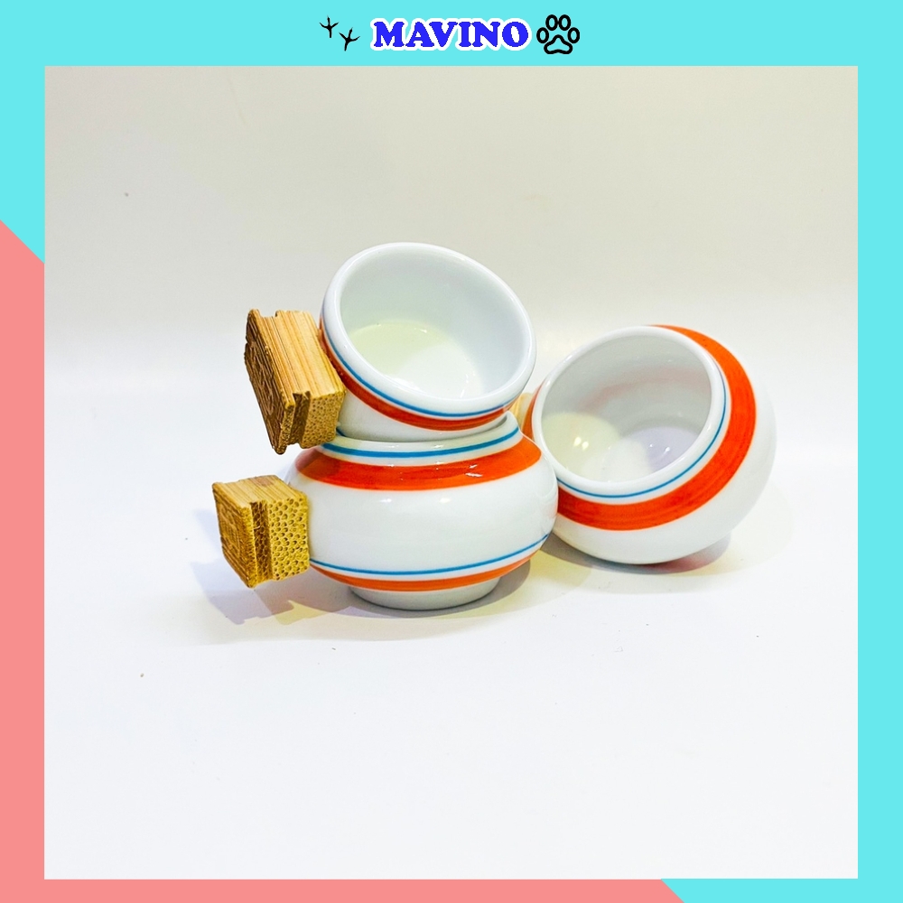 [Hoàn Tiền 10%] Cóng chào mào chất liệu gốm sứ cao cấp họa tiết siêu đẹp (Đủ bộ) - Combo 3 cóng sứ chào mào, họa mi, chích chòe