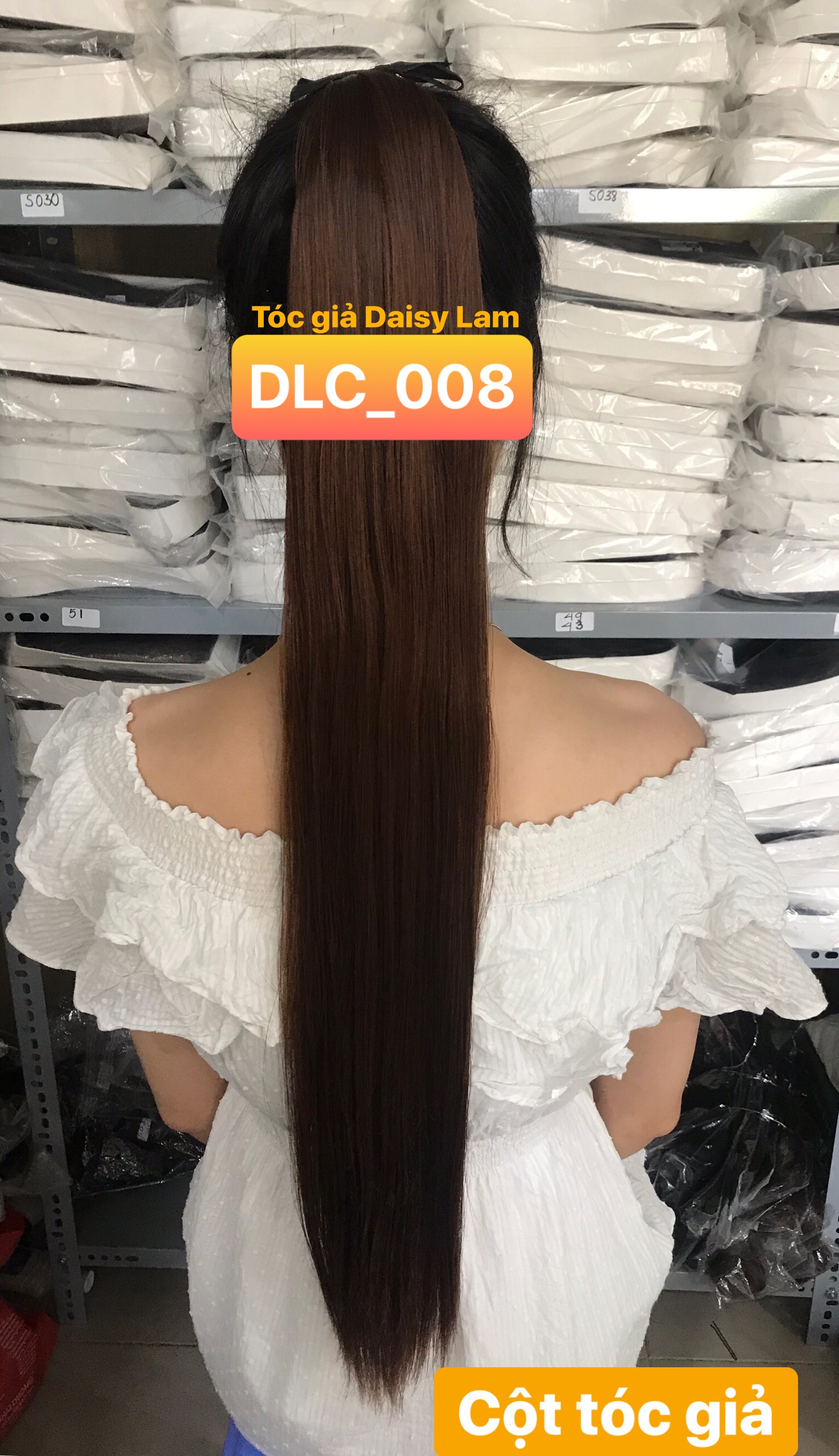 CỘT TÓC THẲNG DÀI 75CM QUA EO C008