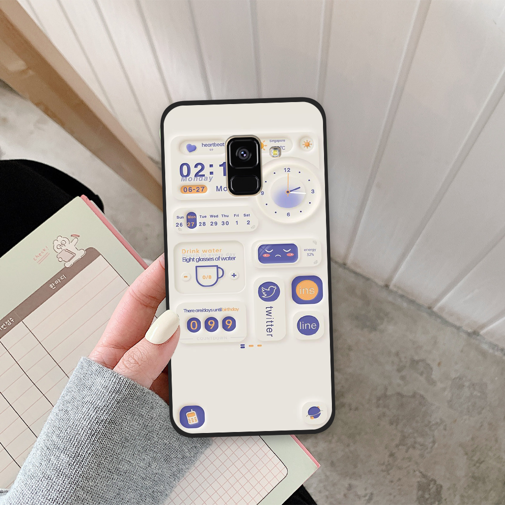 Ốp lưng samsung galaxy a8 2018 / a8 plus / a8+ họa tiết đồng đồ dễ thương