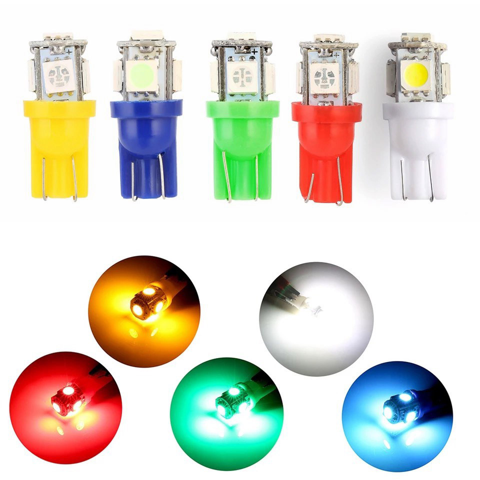 [HCM]Xi Nhan Led 5 Tim Chân T10 Gắn Xe Máy [ 1 Đôi ]