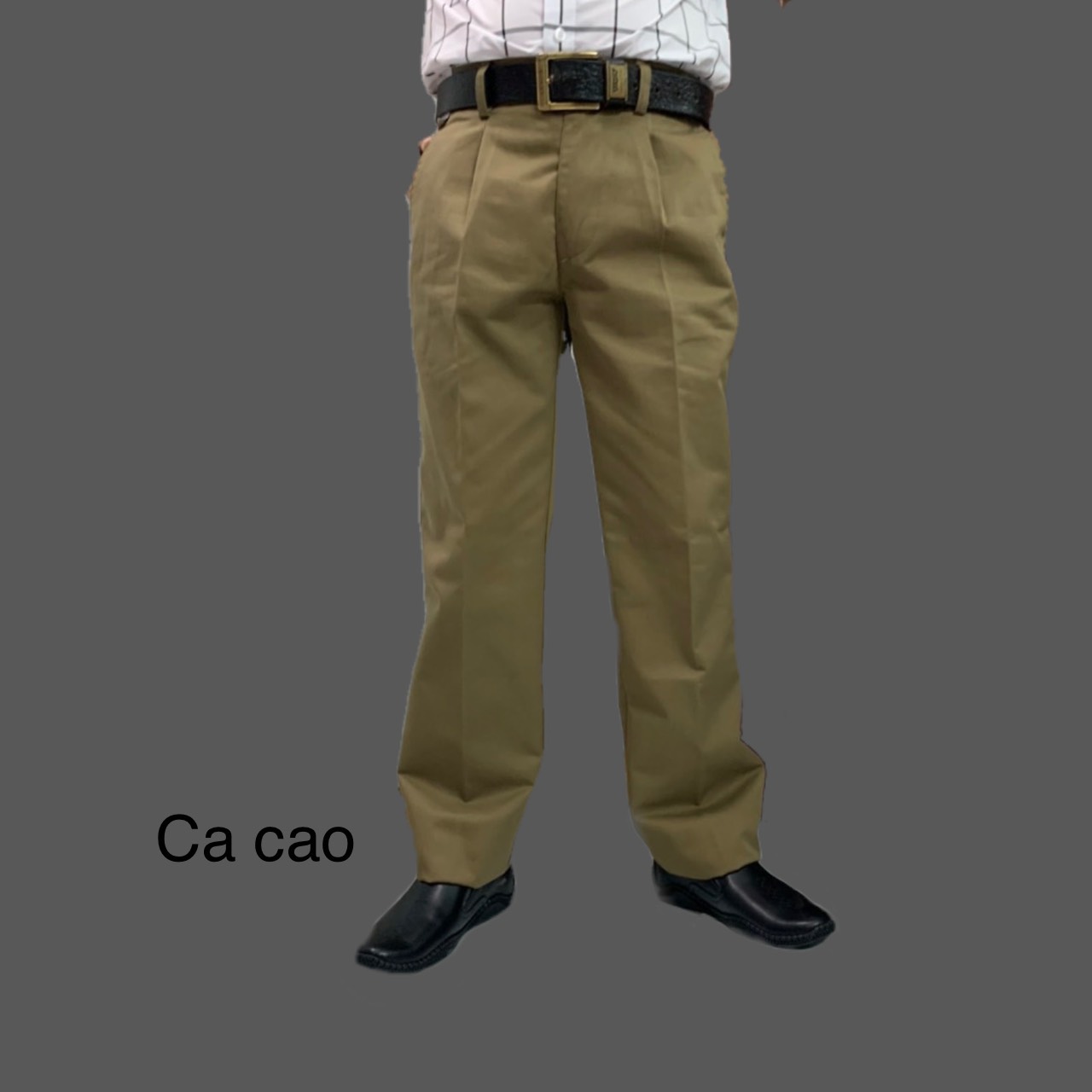 Quần kaki trung niên xếp ly