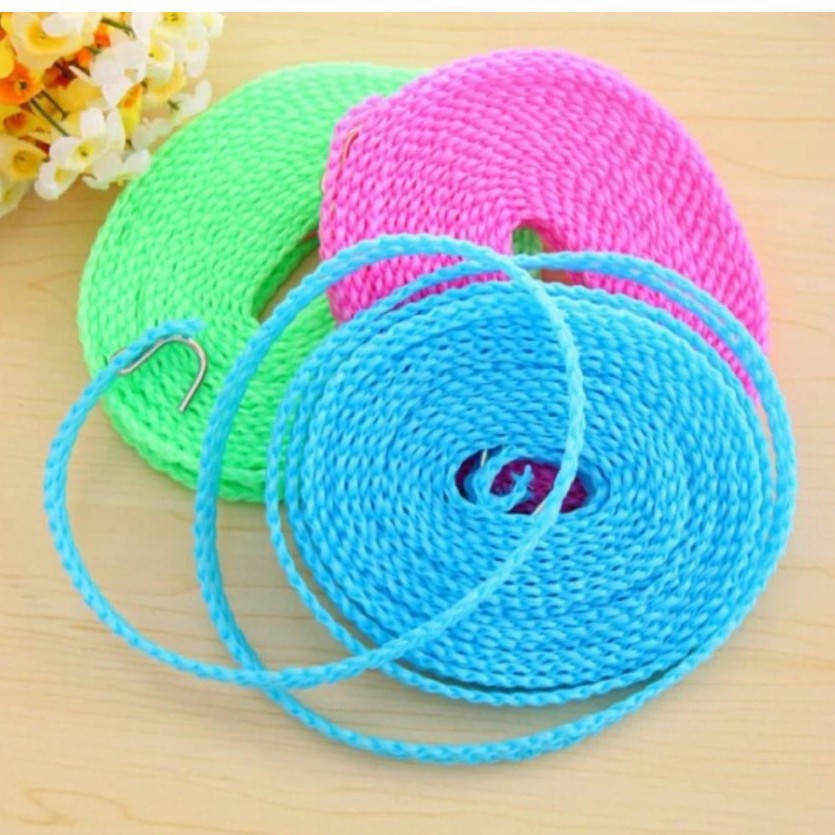 Dây treo phơi quần áo 5m có lỗ móc treo quần áo - Fancyhome