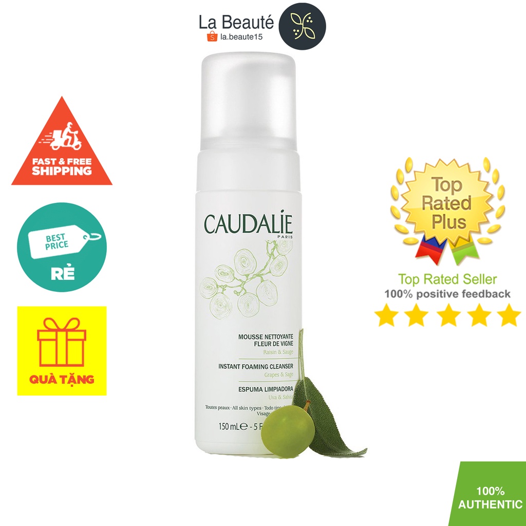 Caudalie mousse nettoyant - sữa rửa mặt tạo bọt cho mọi loại da 150ml
