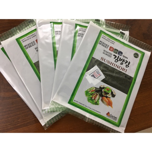 Rong biển cuộn cơm Hàn Quốc (gimbab) gói 10 lá