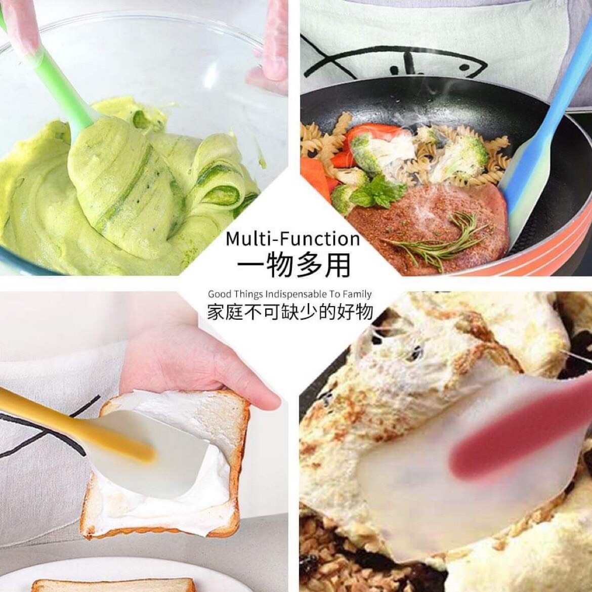 Phới Silicon Trộn Bột Làm Bánh,Cây Vét Spatula