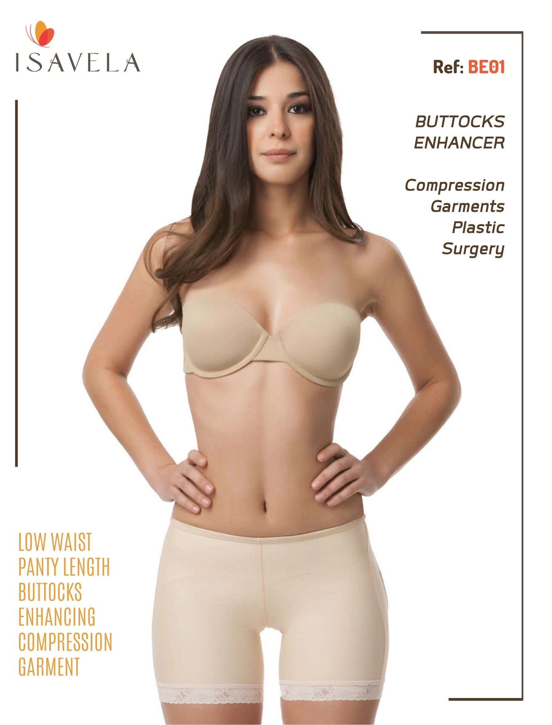 Low Waist Panty Length Buttocks Enhancing Compression Garment (BE01)