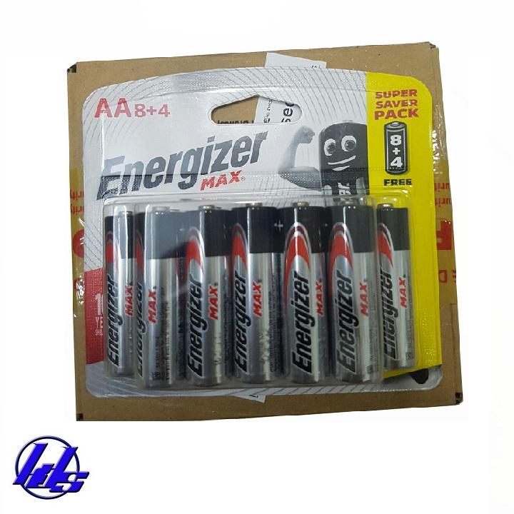 Pin AA Energizer E91 BP8 + 4 - Vỉ 12 viên