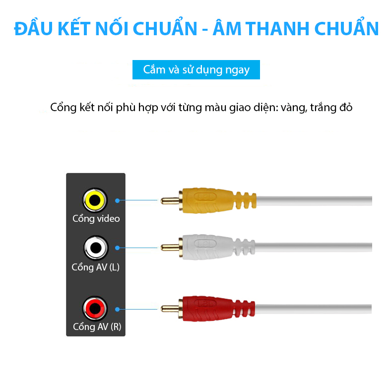 [HCM]Dây Tín Hiệu 6 Đầu Bông Sen ( RCA ) Dài 1.8m JSJ-6431
