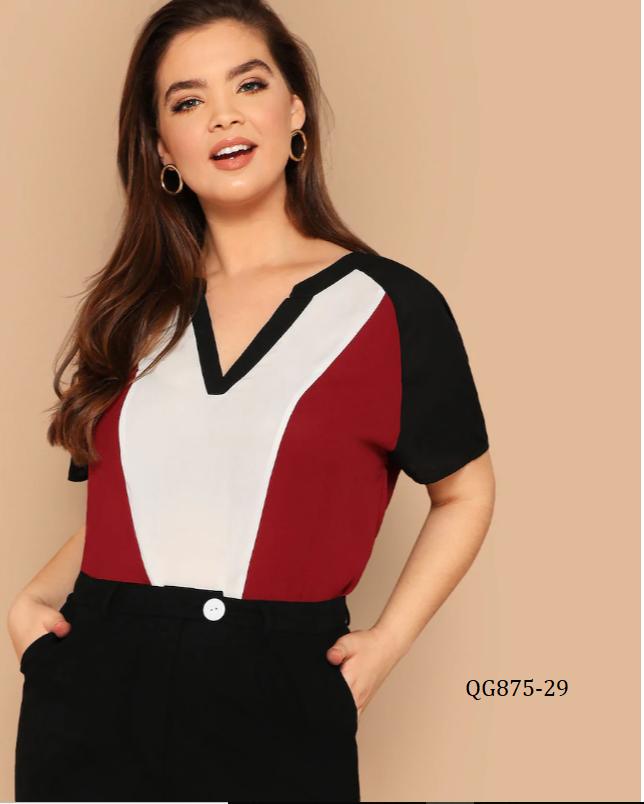 Qg875 -áo nữ phối màu cao cấp *40-90kg