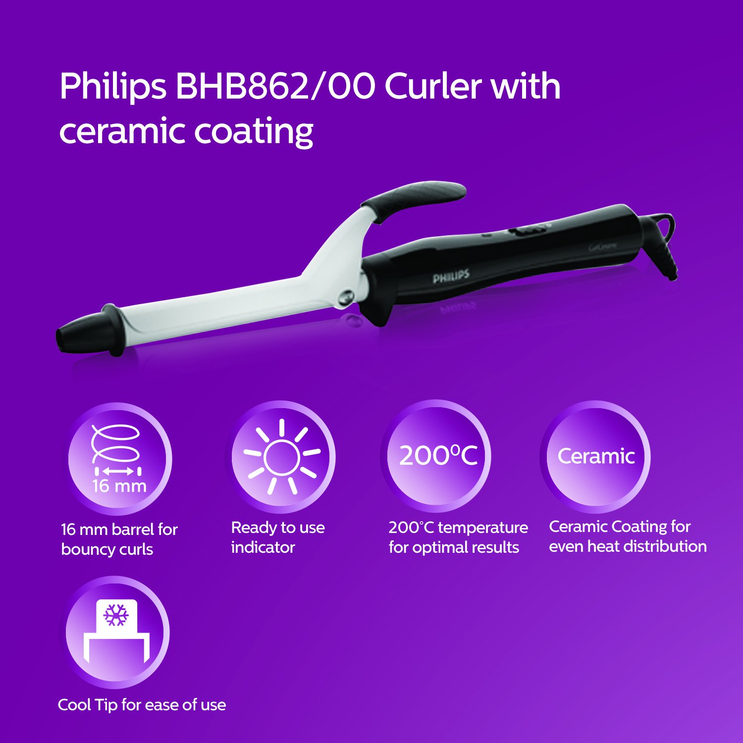 MÁY UỐN TÓC PHILIPS BHB862/00