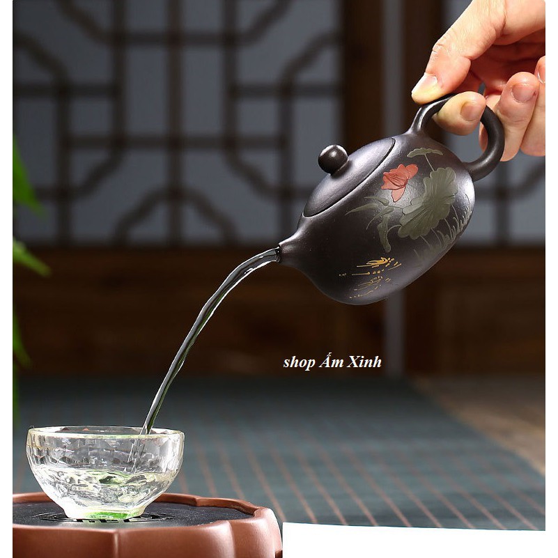 Ấm Tử Sa Nghi Hưng Tây Thi Độc Ẩm 150 ml (Hắc Kim Sa)