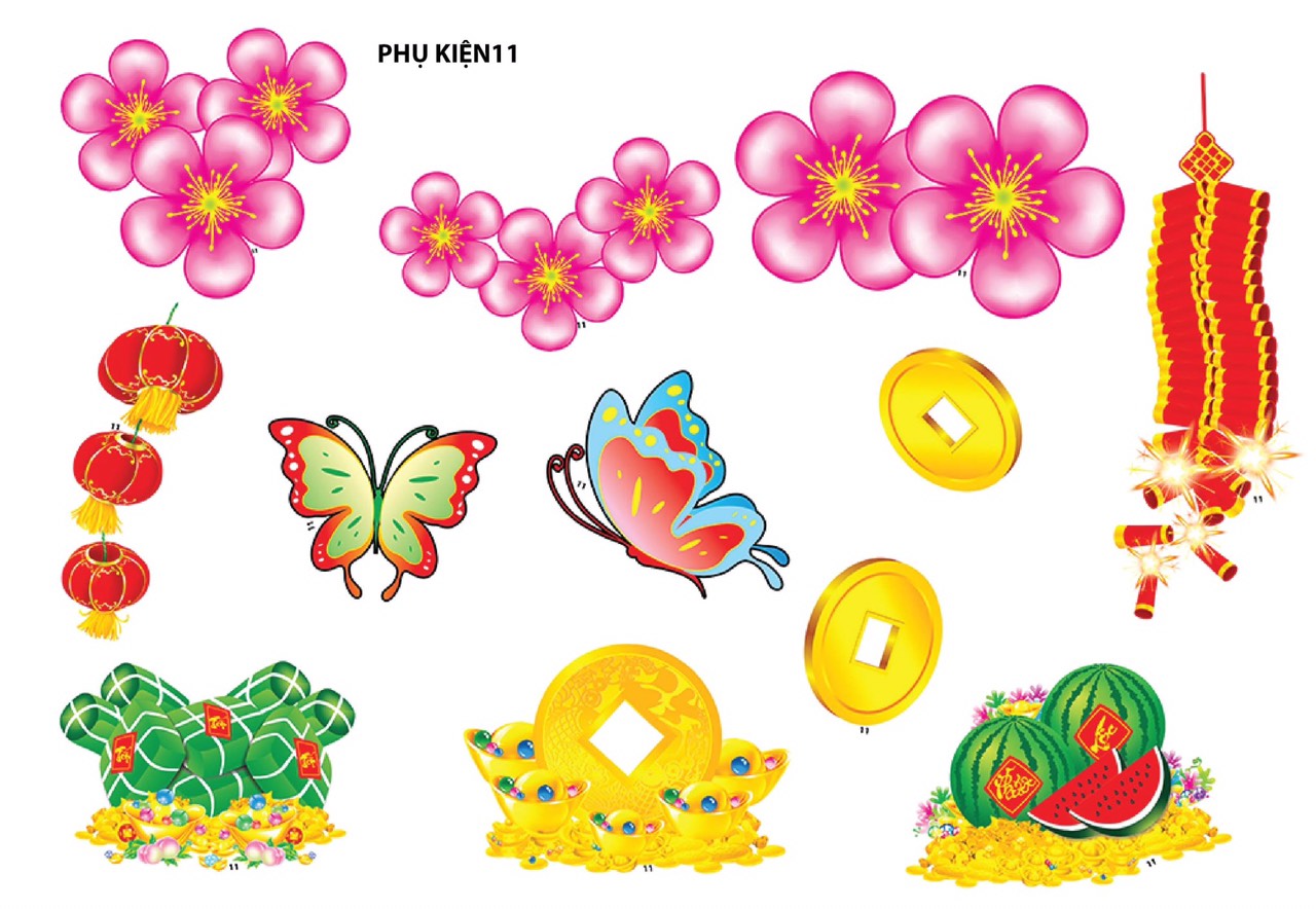 [HCM]DECAL HOA  ĐÀO Phụ Kiện Trang Trí Tết Chất Lượng nhựa Đẹp Sang