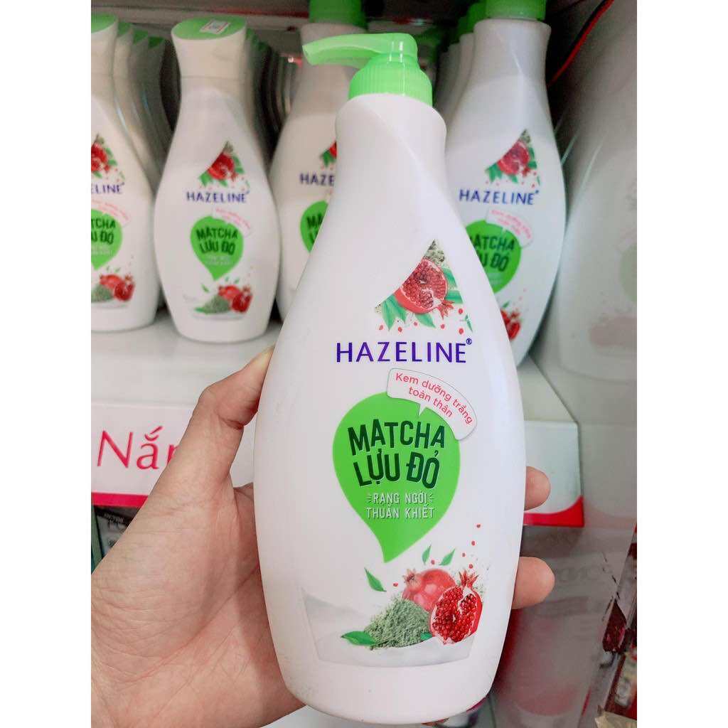 Kem dưỡng thể trắng da hazeline matcha lựu đỏ 230ml -370ml / sữa dưỡng body
