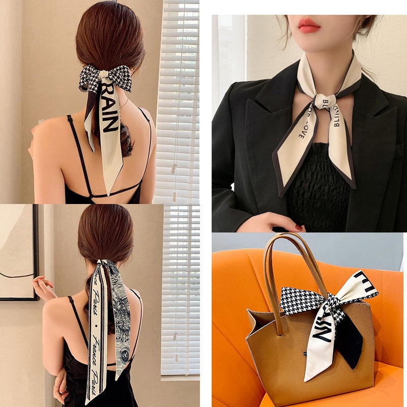 Dây Buộc Tóc Ruy Băng Lụa Satin Thanh Lịch Thời Trang Hàn Quốc