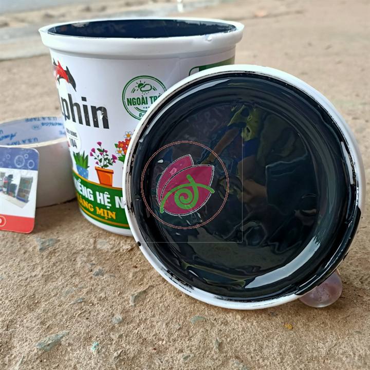 Sơn chậu màu đen DOLPHIN hệ nước 1kg