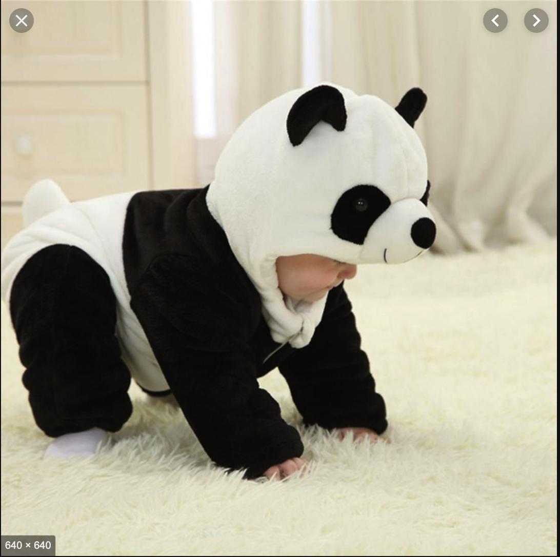 Bộ đồ liền thân gấu trúc cho bé dưới 3 tuổi
