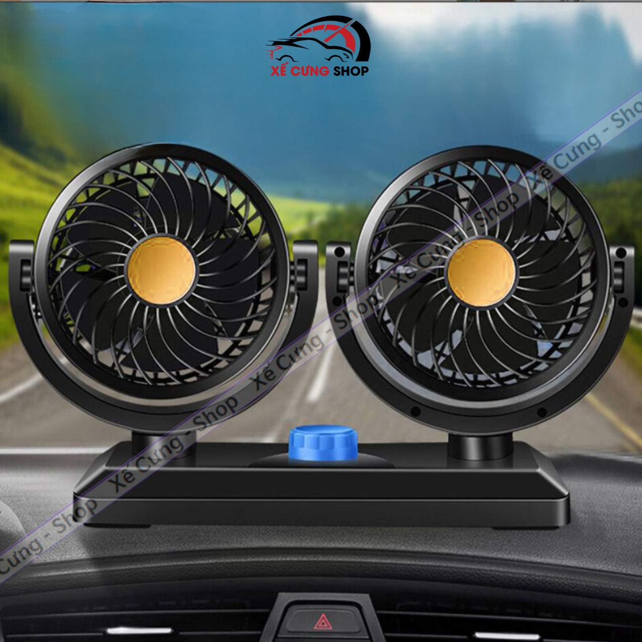 Quạt đơn - quạt đôi mini ô tô cao cấp