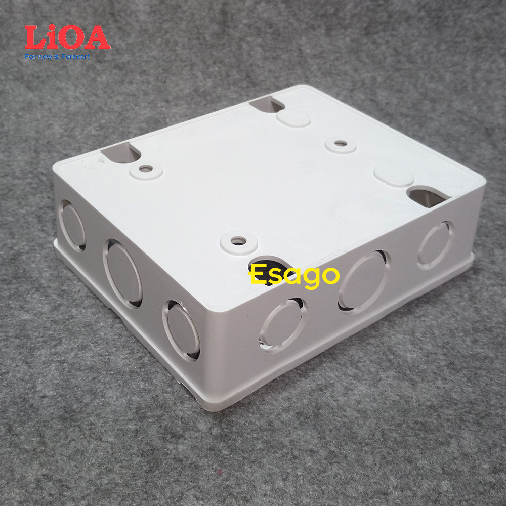Đế âm đôi tự chống cháy LiOA dùng cho các mặt chữ nhật