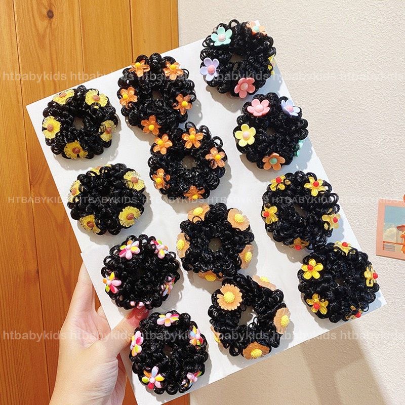 Set 2 Dây Buộc Tóc Giả Búi Tóc Natra Cho Bé