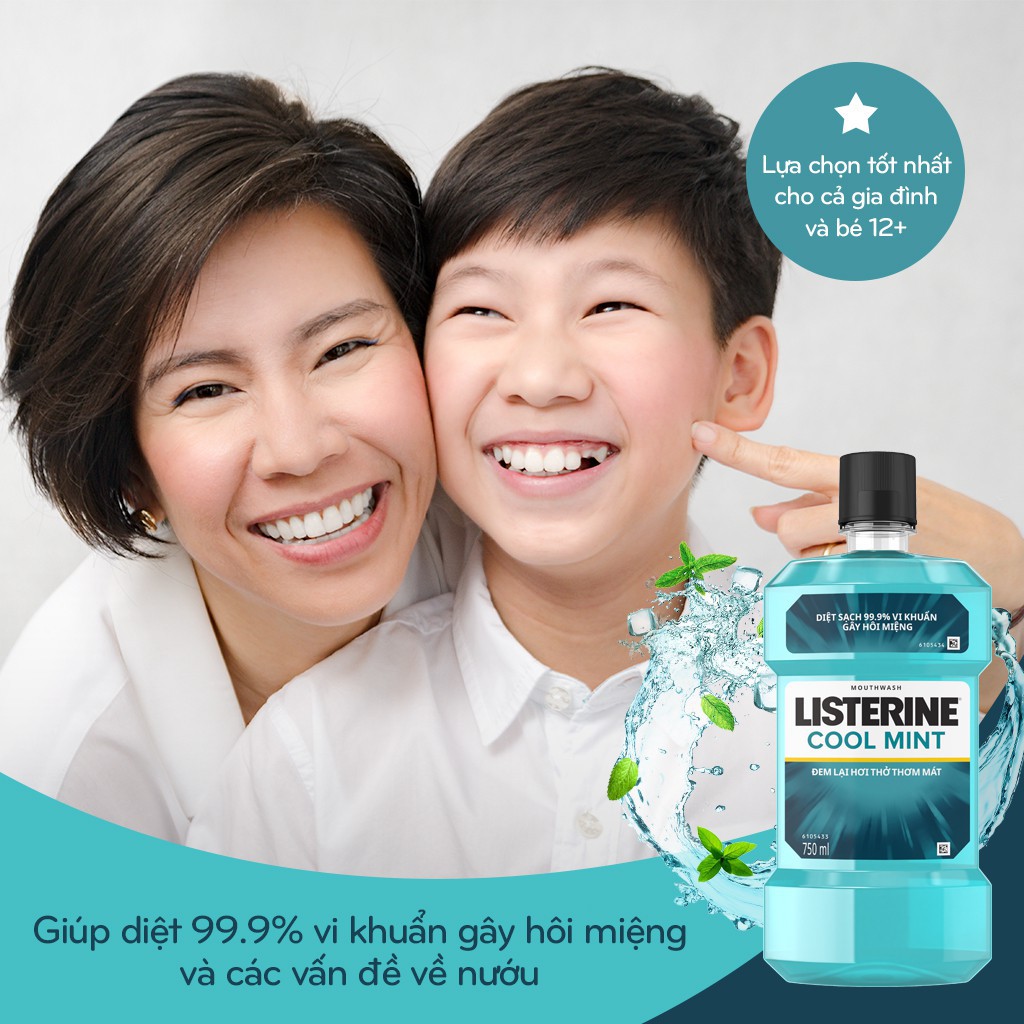 Nước súc miệng Listerine coolmint 250ml Thái Lan