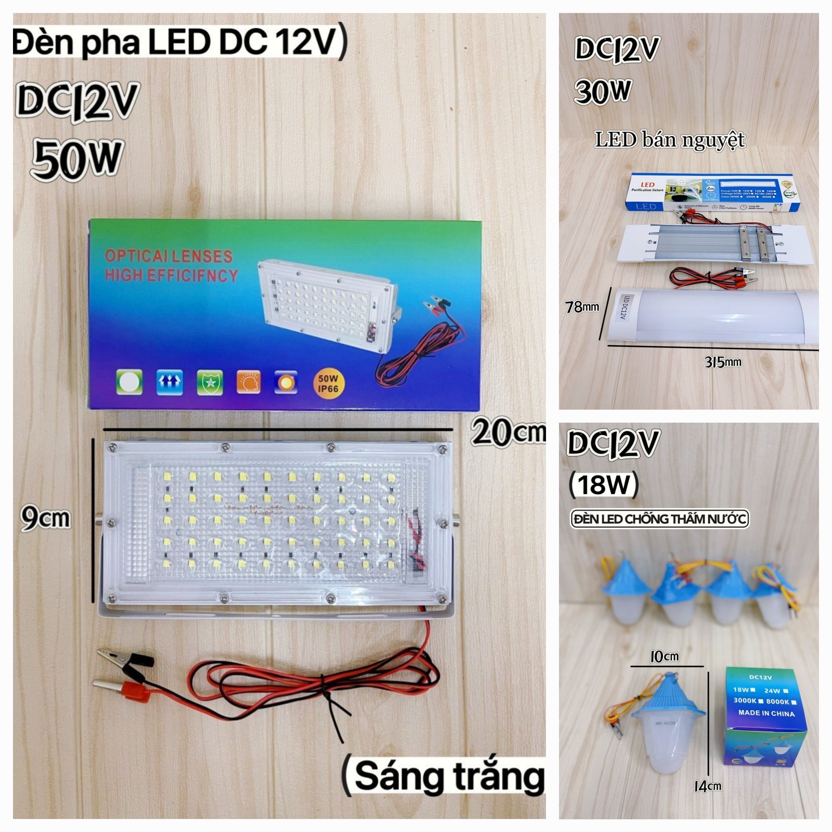 Bóng Đèn Led Kẹp Bình 12v Chống Nước - Siêu Rẻ