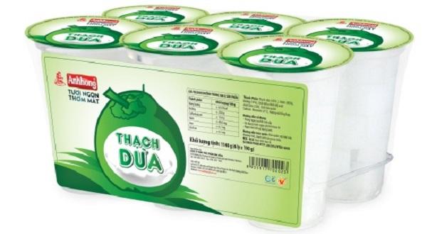 Lốc 6 Ly Thạch Dừa Ánh Hồng 540g