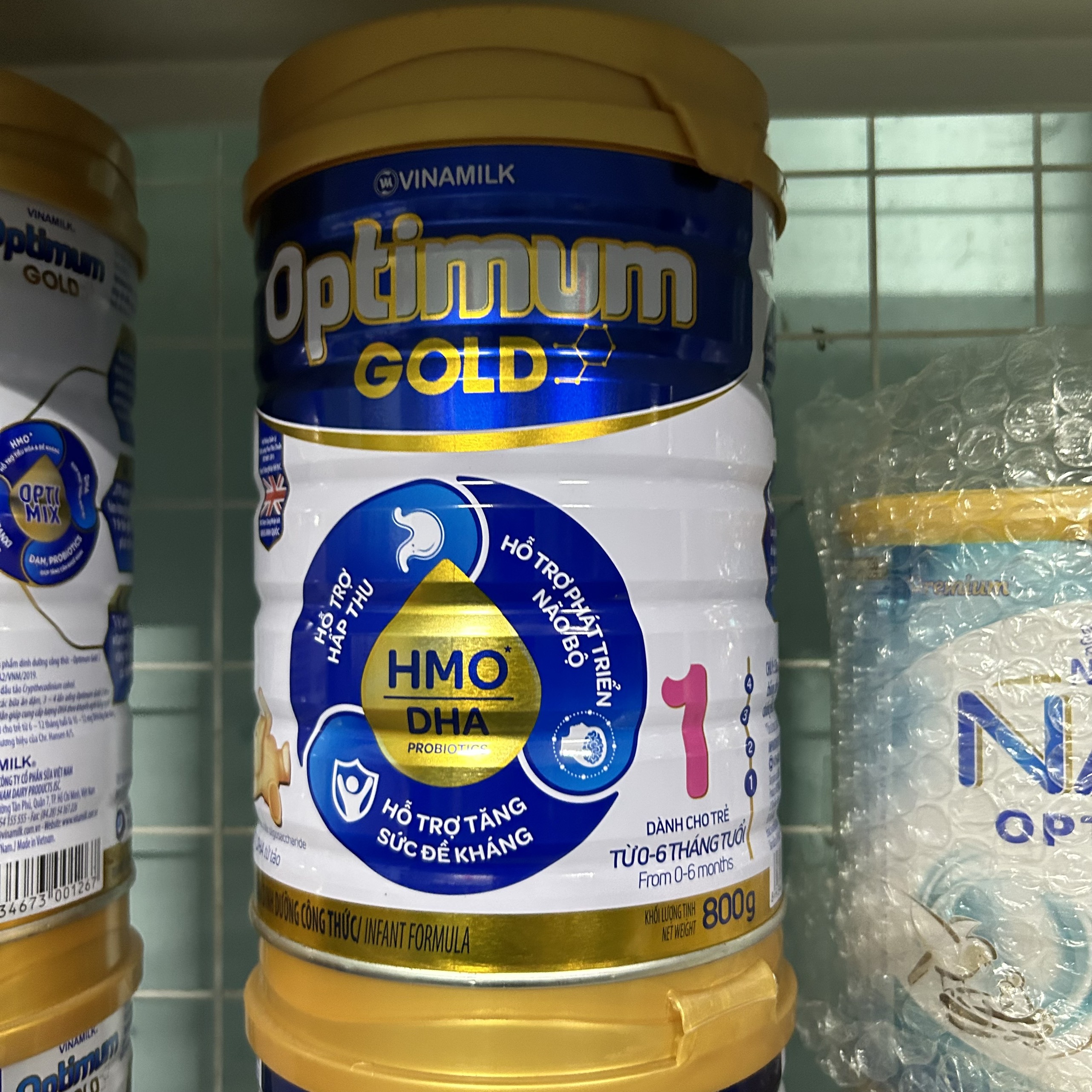 Sữa optimum gold 3 HMO lon 850gr