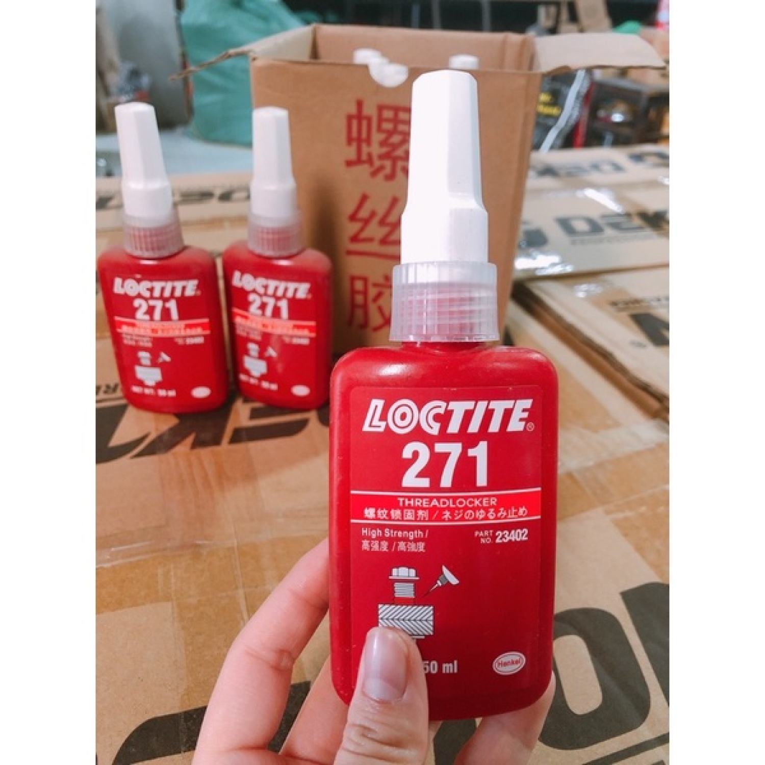 Keo chống xoay Loctite 271 50ml, keo khoá ren Loctice 271