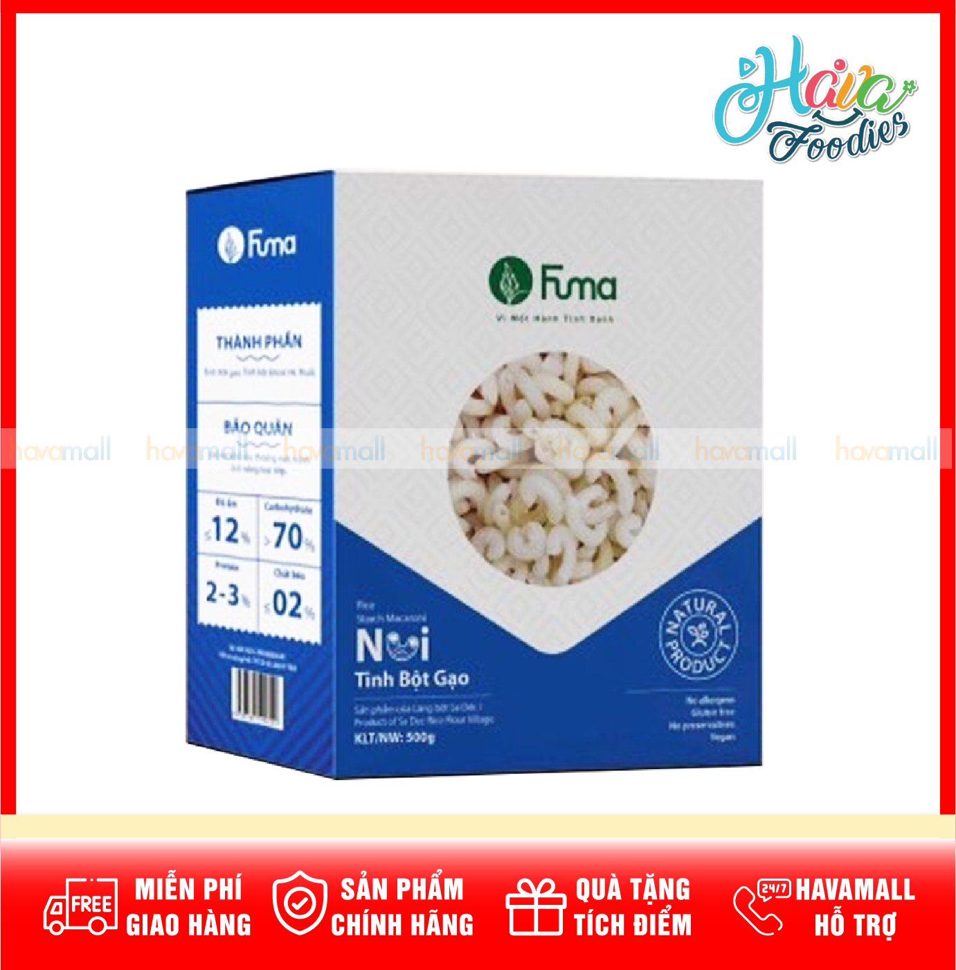 Nui Tinh Bột Gạo – Fuma Rice Starch Macaroni