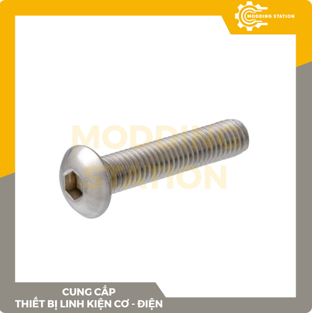 Ốc Lục giác đầu DÙ inox 304 size M2.5x4mm, M2.5x5mm, M2.5x6mm, M2.5x8mm, M2.5x10mm, M2.5x12mm, M2.5x14mm, M2.5x18mm, M2.5x20mm, M2.5x25mm, M2.5x30mm, M2.5x35mm, M2.5x40mm