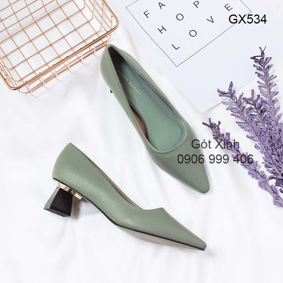 [HCM]Giày bít mũi gót vuông 3 phân - có size lớn 40 trở lên