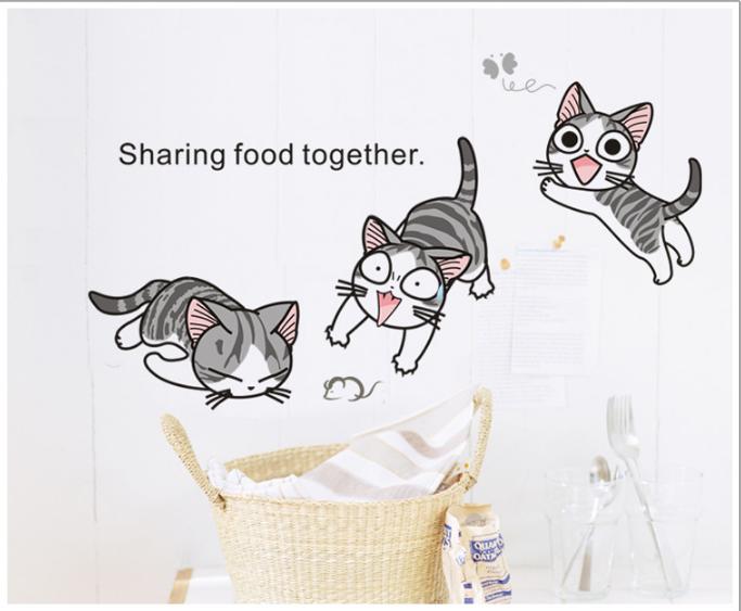 [HCM]Decal trang trí Mèo Quậy tinh nghịch