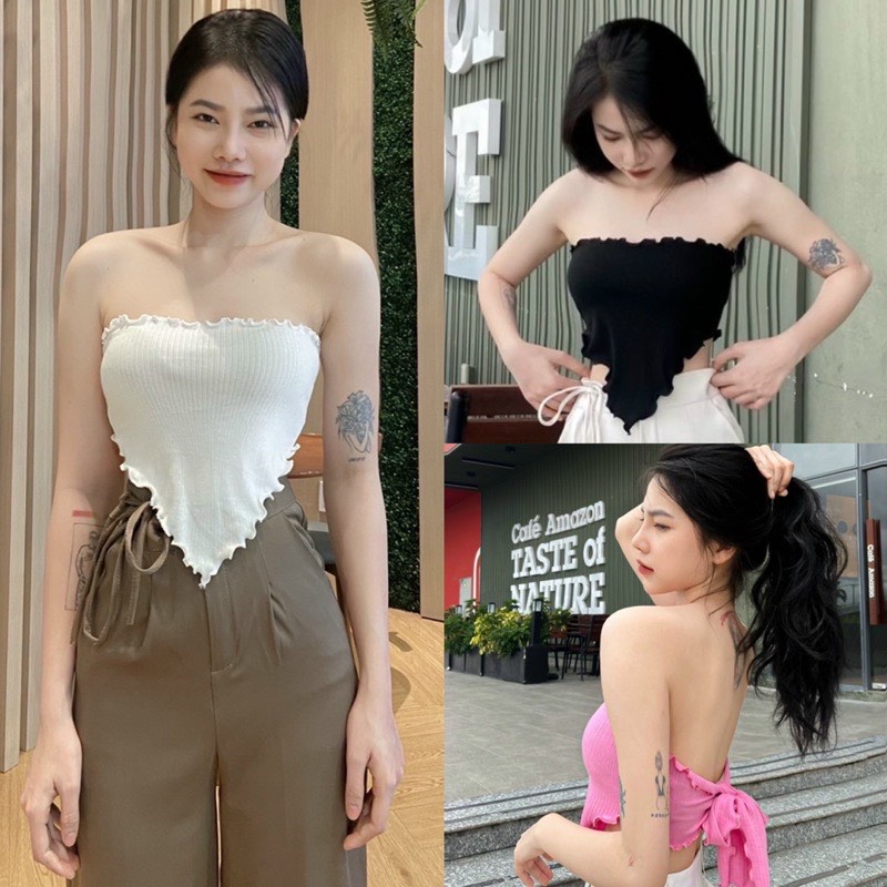 Áo yếm nữ sexy quyến rũ mỏng manh cột nơ sau y900