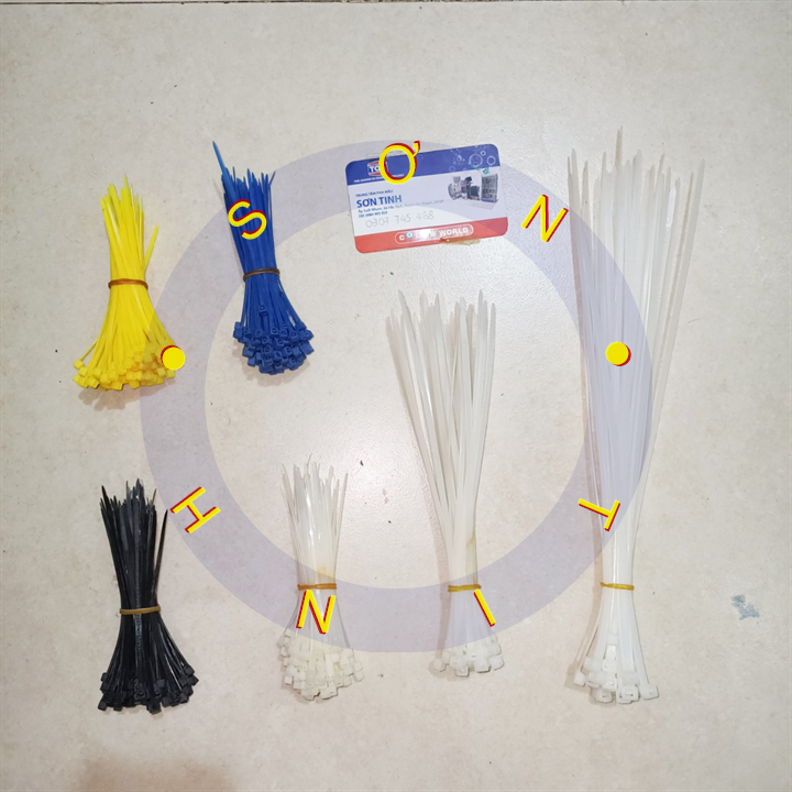Dây rút 10 sợi màu trắng , đen , xanh , vàng