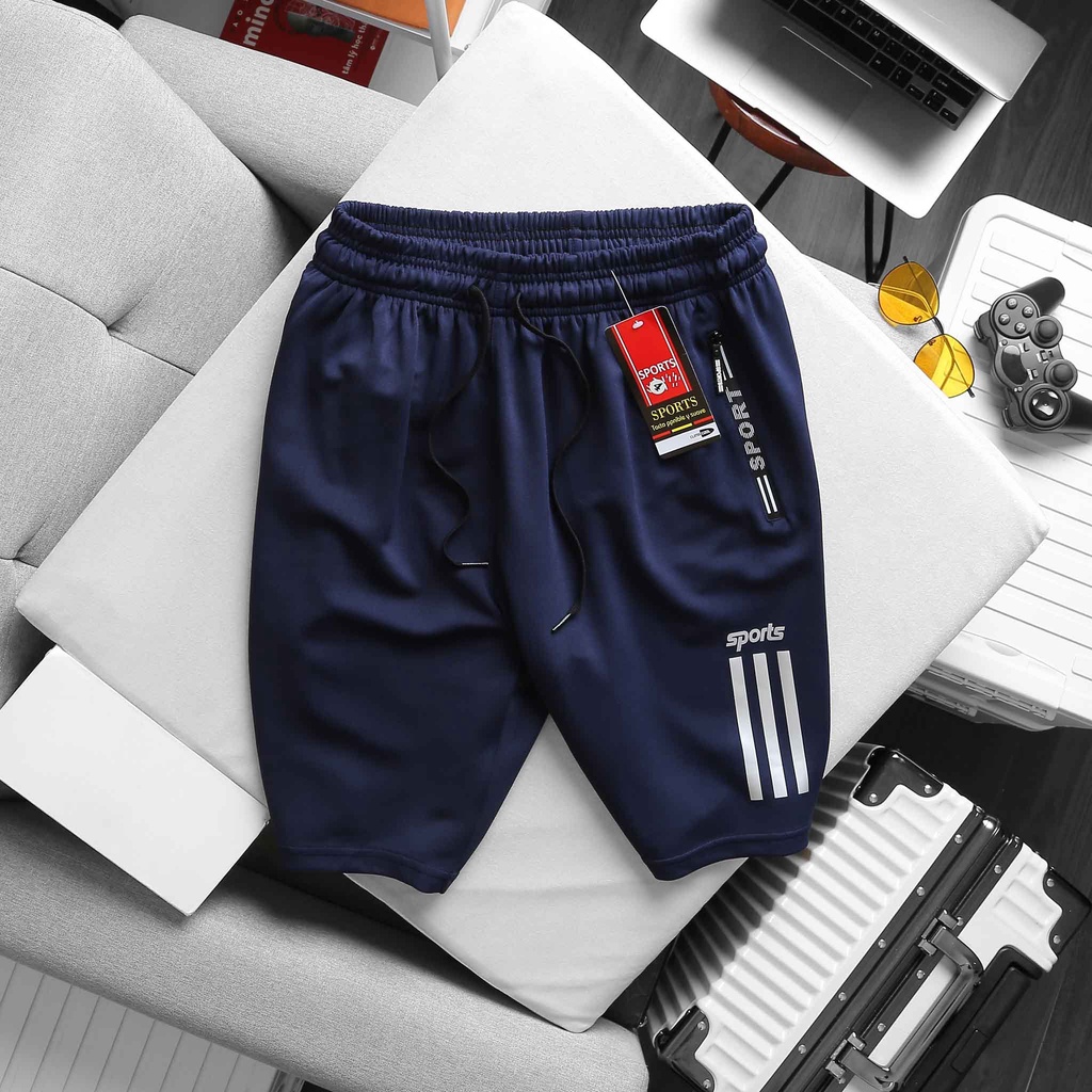 (bigsize) Quần short thun nam bigsize (90-140kg) - 3 sọc
