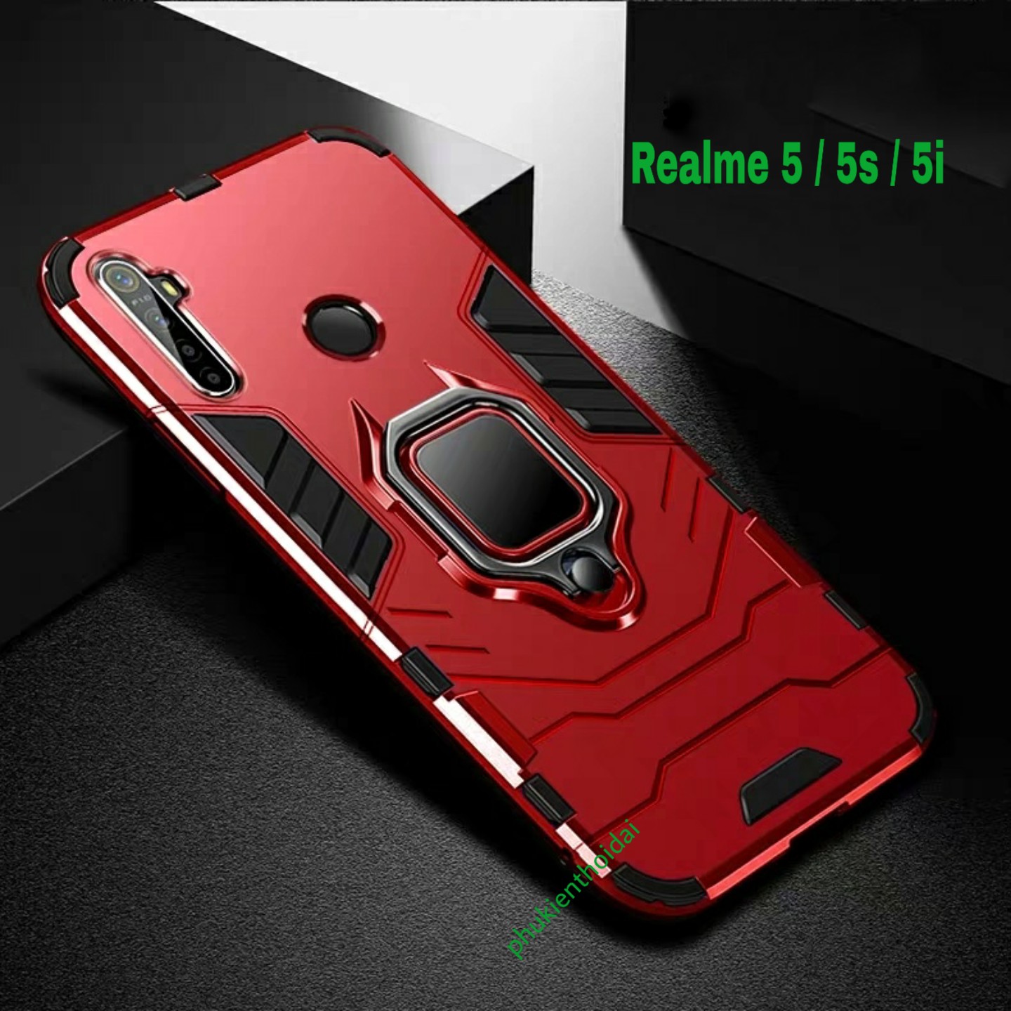 Ốp lưng Oppo Realme 5i / Realme 5s / Realme 5 dùng chung Iron Man Iring chống sốc siêu bền