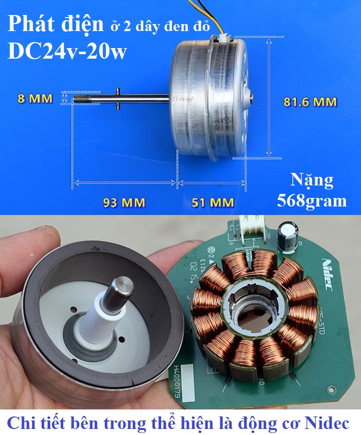 Các Loại Động Cơ Từ Brushless Phát Điện