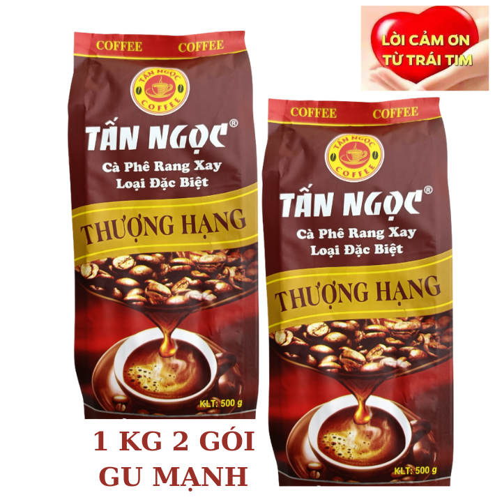 [THƯỢNG HẠNG] Gu mạnh vị đậm (500gr) Cà phê ban mê thuột TẤN NGỌC rang xay loại đặc biệt pha phin