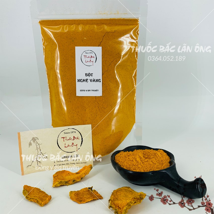 Bột nghệ vàng 100g, nguyên chất, thơm, mịn, gia vị tẩm ướp, tạo màu, hương vị cho món ăn