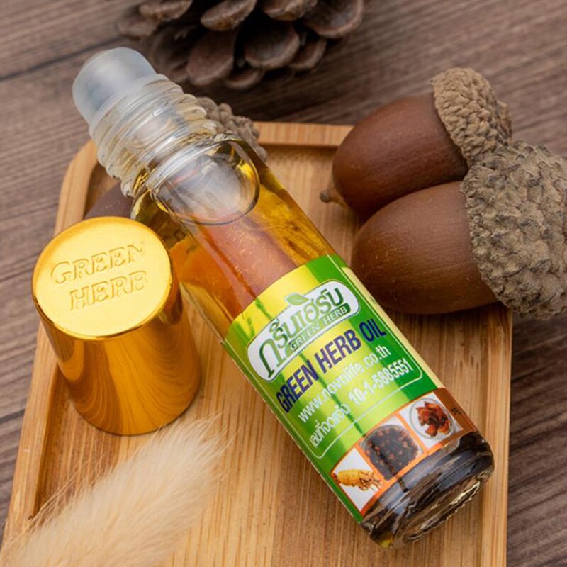 Combo 2 chai Dầu gió Thái lăn sâm thảo dược Green Herb Oil 8cc