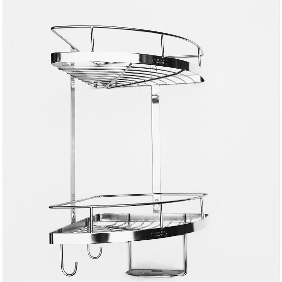 [HCM]Kệ góc 2 tầng inox đặc 100% ( đủ size)