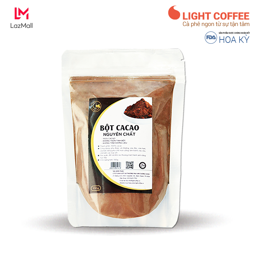 Bột cacao nguyên chất Light Cacao, không pha trộn tạp chất , không đường