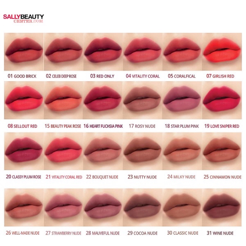 [HOÀN TIỀN 15%]Son Kem Lì Peripera Ink Velvet Dòng Nude